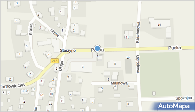 Starzyno, Pucka, 6, mapa Starzyno