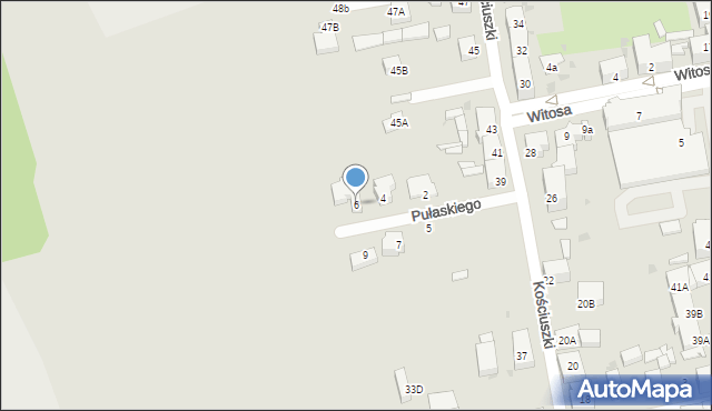 Strzegom, Pułaskiego Kazimierza, gen., 6, mapa Strzegom