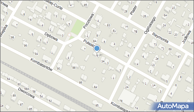 Sulejówek, Pułaskiego, 5, mapa Sulejówek