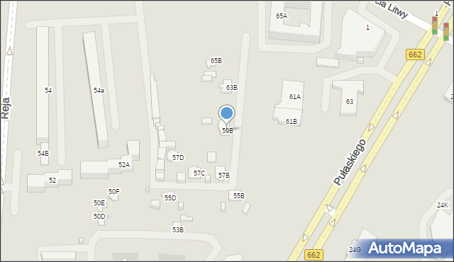 Suwałki, Pułaskiego Kazimierza, gen., 59B, mapa Suwałk
