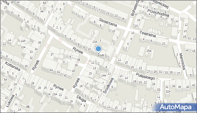 Świdnica, Pułaskiego Kazimierza, gen., 1-5, mapa Świdnicy