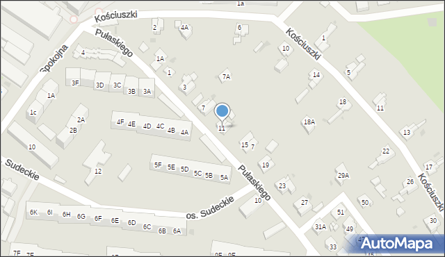 Świebodzice, Pułaskiego Kazimierza, gen., 11, mapa Świebodzice