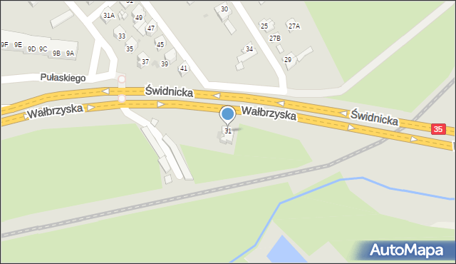 Świebodzice, Pułaskiego Kazimierza, gen., 31, mapa Świebodzice