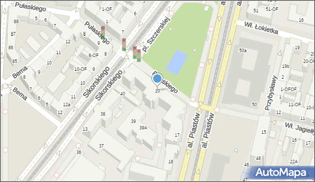 Szczecin, Pułaskiego Kazimierza, gen., 10, mapa Szczecina