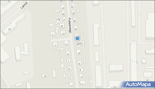 Szczytno, Pułaskiego Kazimierza, gen., 12, mapa Szczytno