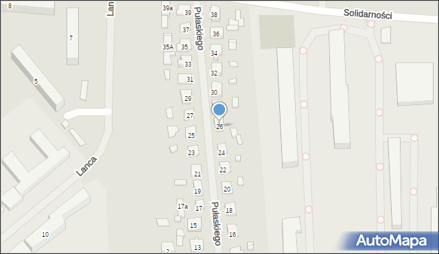 Szczytno, Pułaskiego Kazimierza, gen., 26, mapa Szczytno