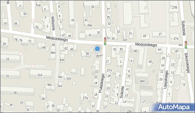 Tarnów, Pułaskiego Kazimierza, gen., 26, mapa Tarnów