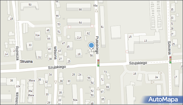 Tarnów, Pułaskiego Kazimierza, gen., 58A, mapa Tarnów