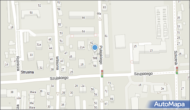 Tarnów, Pułaskiego Kazimierza, gen., 60, mapa Tarnów