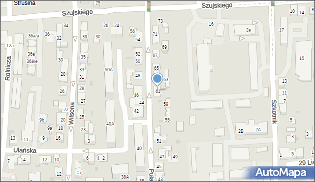 Tarnów, Pułaskiego Kazimierza, gen., 61, mapa Tarnów