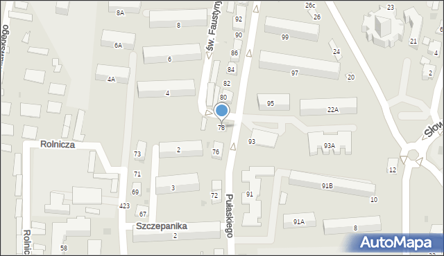 Tarnów, Pułaskiego Kazimierza, gen., 78, mapa Tarnów