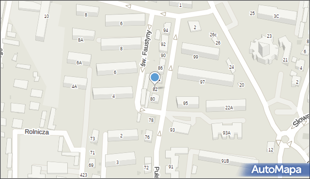 Tarnów, Pułaskiego Kazimierza, gen., 82, mapa Tarnów