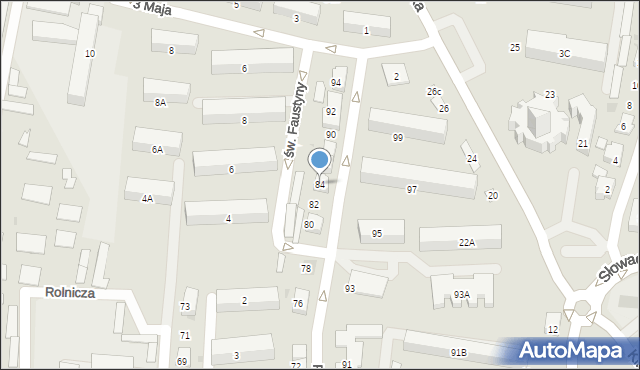 Tarnów, Pułaskiego Kazimierza, gen., 84, mapa Tarnów