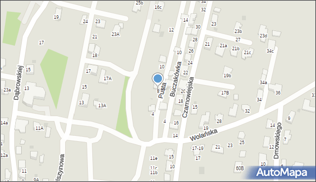 Tarnów, Pusta, 8, mapa Tarnów