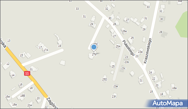 Tarnowskie Góry, Pułaskiego Kazimierza, gen., 27d, mapa Tarnowskie Góry