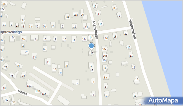Tczew, Pułaskiego, 1a, mapa Tczew