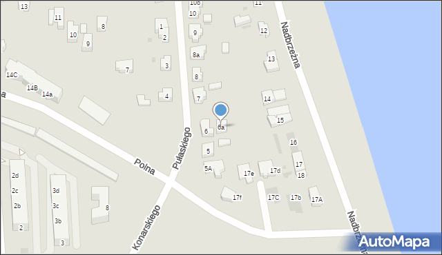 Tczew, Pułaskiego, 6a, mapa Tczew
