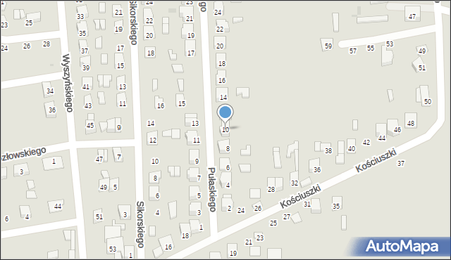 Terespol, Pułaskiego Kazimierza, gen., 10, mapa Terespol