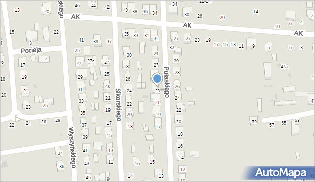Terespol, Pułaskiego Kazimierza, gen., 23, mapa Terespol