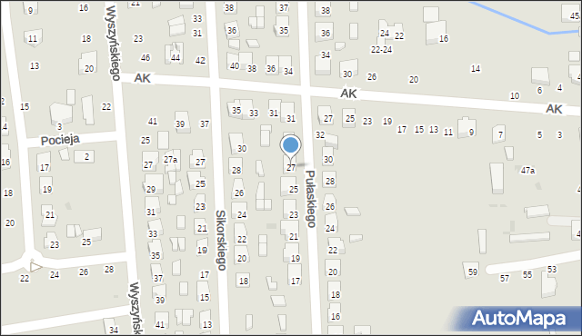 Terespol, Pułaskiego Kazimierza, gen., 27, mapa Terespol