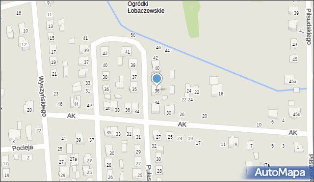 Terespol, Pułaskiego Kazimierza, gen., 36, mapa Terespol