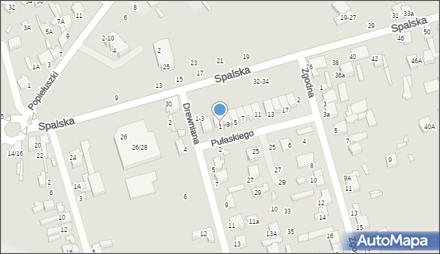 Tomaszów Mazowiecki, Pułaskiego Kazimierza, gen., 1, mapa Tomaszów Mazowiecki