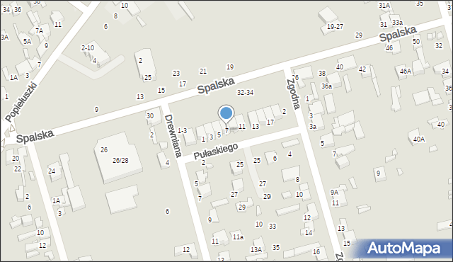 Tomaszów Mazowiecki, Pułaskiego Kazimierza, gen., 7, mapa Tomaszów Mazowiecki