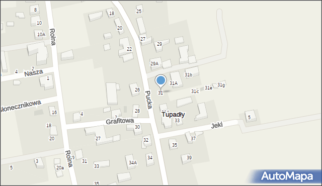 Tupadły, Pucka, 31, mapa Tupadły