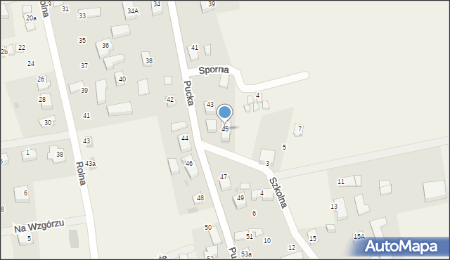 Tupadły, Pucka, 45, mapa Tupadły