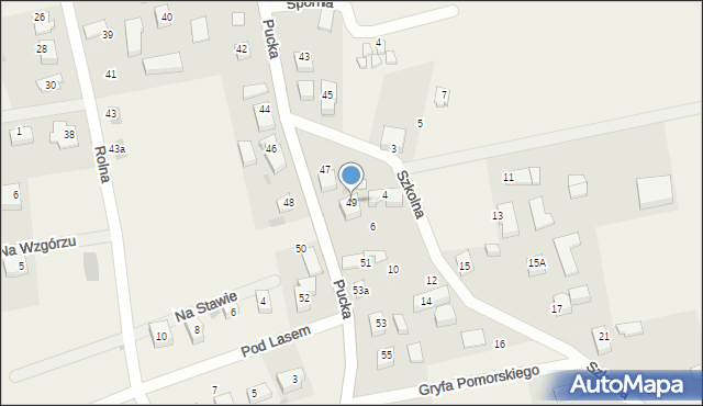 Tupadły, Pucka, 49, mapa Tupadły