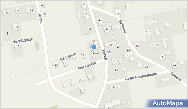 Tupadły, Pucka, 52, mapa Tupadły