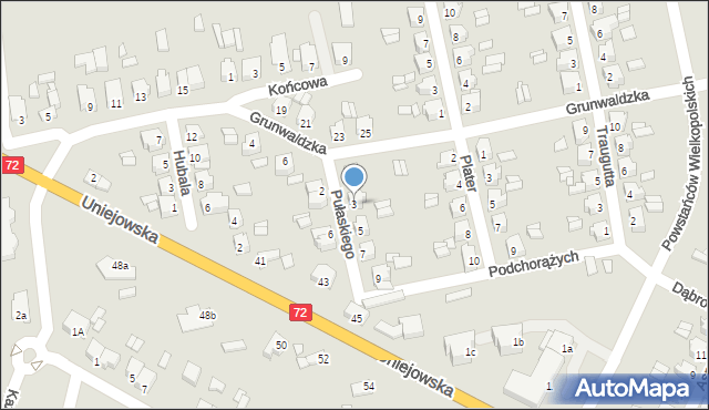 Turek, Pułaskiego Kazimierza, gen., 3, mapa Turka