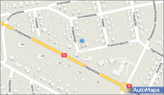 Turek, Pułaskiego Kazimierza, gen., 9, mapa Turka