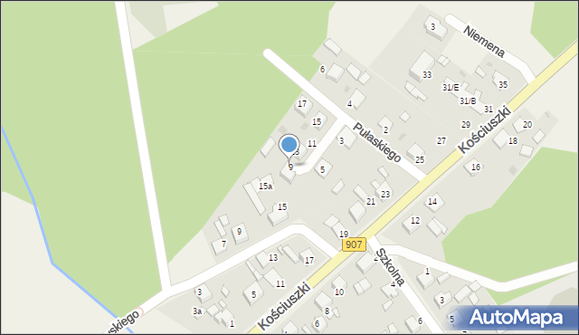 Tworóg, Pułaskiego Kazimierza, gen., 9, mapa Tworóg