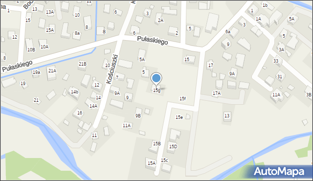 Tylicz, Pułaskiego Kazimierza, gen., 15g, mapa Tylicz