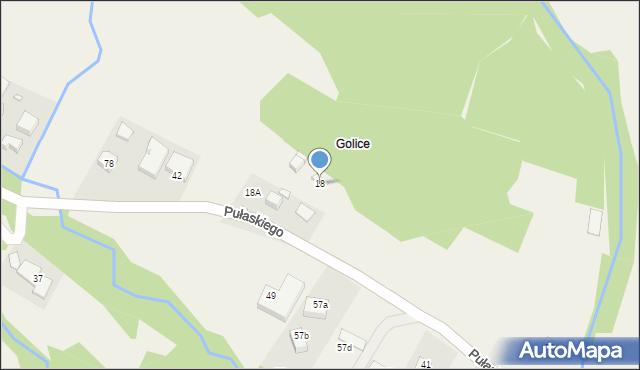 Tylicz, Pułaskiego Kazimierza, gen., 18, mapa Tylicz