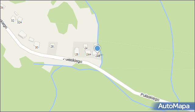 Tylicz, Pułaskiego Kazimierza, gen., 24B, mapa Tylicz