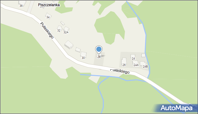 Tylicz, Pułaskiego Kazimierza, gen., 28, mapa Tylicz