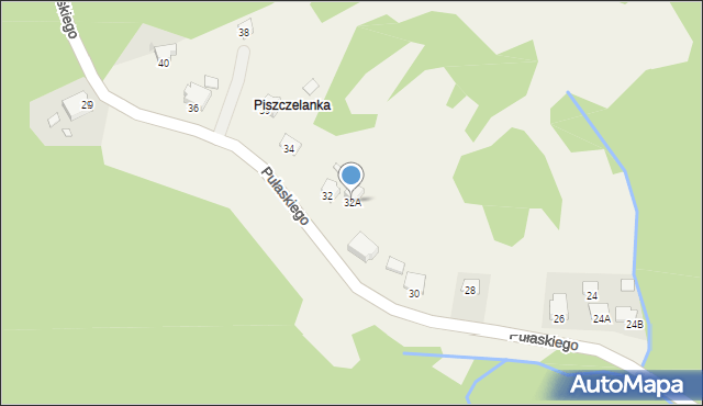 Tylicz, Pułaskiego Kazimierza, gen., 32A, mapa Tylicz