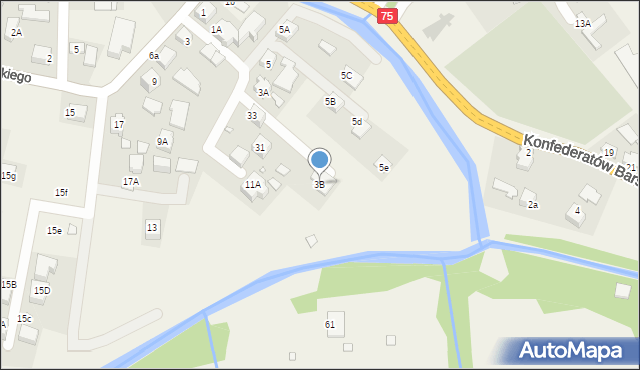 Tylicz, Pułaskiego Kazimierza, gen., 3B, mapa Tylicz