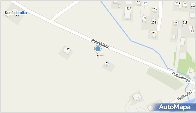 Tylicz, Pułaskiego Kazimierza, gen., 51, mapa Tylicz
