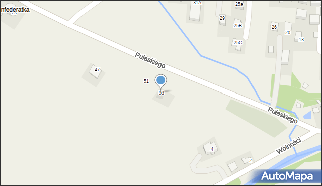 Tylicz, Pułaskiego Kazimierza, gen., 53, mapa Tylicz