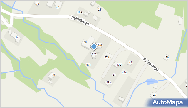 Tylicz, Pułaskiego Kazimierza, gen., 57b, mapa Tylicz