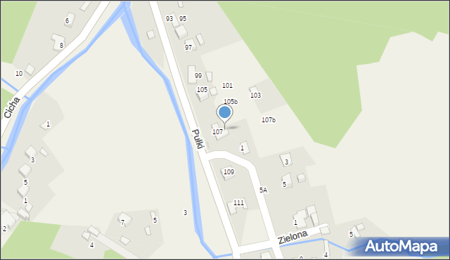 Ujsoły, Pułki Józefa, dziekana, 107a, mapa Ujsoły