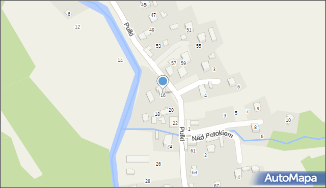 Ujsoły, Pułki Józefa, dziekana, 16, mapa Ujsoły