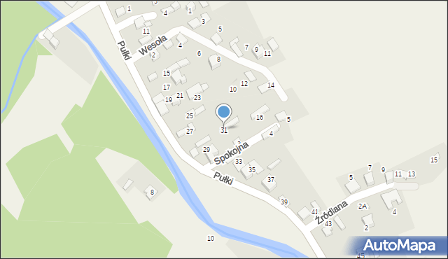 Ujsoły, Pułki Józefa, dziekana, 31, mapa Ujsoły