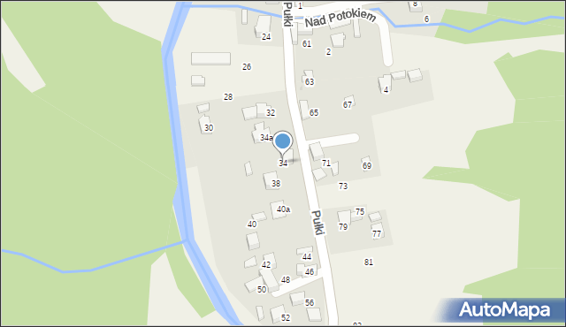 Ujsoły, Pułki Józefa, dziekana, 34, mapa Ujsoły