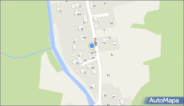 Ujsoły, Pułki Józefa, dziekana, 44, mapa Ujsoły