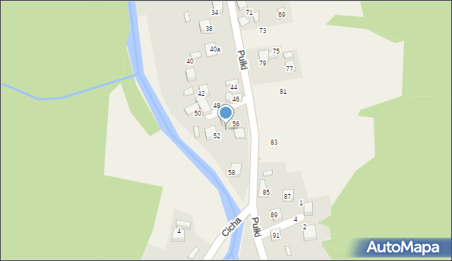 Ujsoły, Pułki Józefa, dziekana, 54, mapa Ujsoły