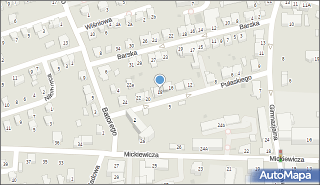 Wadowice, Pułaskiego Kazimierza, gen., 18, mapa Wadowice